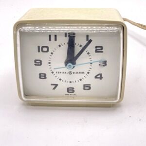 Vtg GE Small Analog Alarm Clock WORKS Night Stand *VIDEO* 7369 General Electric